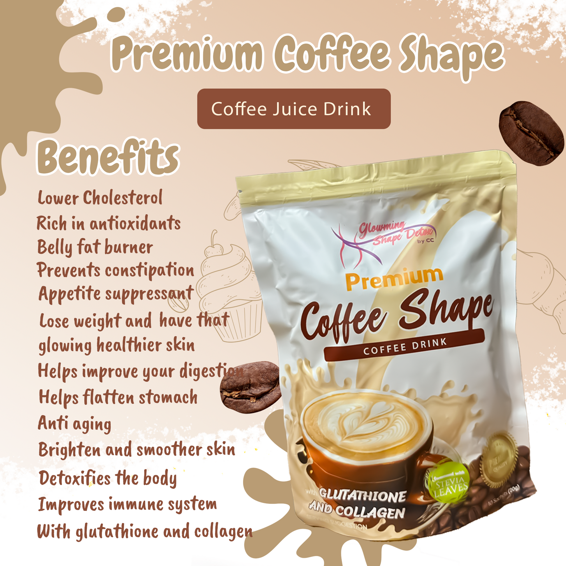 GLOWMING DETOX | Premium Coffee Shape Drink
